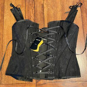 WOMEN'S SIZE 12(UK) BLACK CORSET - CORSET STORY - New
